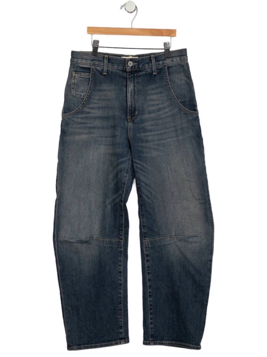 Nili Lotan Women's Relaxed Fit Dark Blue Denim Jeans
